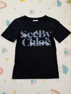 シーバイクロエ　スカラップ Tシャツ　黒 シーバイクロエ スカラップ Tシャツ 黒 【公式通販】