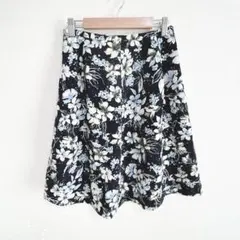 A430　ナチュラルビューティーベーシック　スカート　花柄　総柄　Ｓ