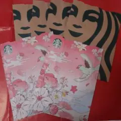 スターバックス　持ち帰り袋2024年桜デザイン入　6枚セット