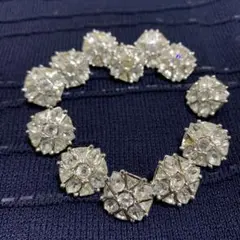 花形クリスタルボタン 1.5cm 12個セット