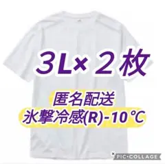２枚 匿名配送3Lホワイト】 氷撃冷感(R)-10℃半袖Tシャツ ワークマン