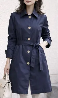 TOMORROWLAND コットンシルク ステンカラーコート 38