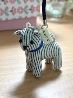 おかげ犬 ストラップ 犬 ぬいぐるみキーホルダー
