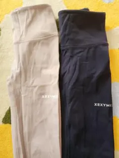 XEXYMIX ヨガパンツ ベージュ ネイビー　Sサイズ