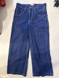 BlessU ストライプ ワイドパンツ