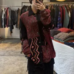 Pail embroidered collarless jacket