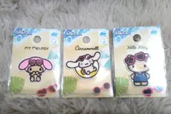 サンリオ 日焼けキティ マイメロ シナモン 刺繍ワッペン シール