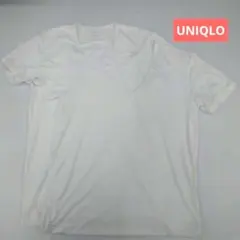 UNIQLO AIRism VネックTシャツ 2枚セット ホワイト S M