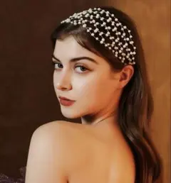 ヘッドドレス ヘアアクセサリー パール カチューシャ