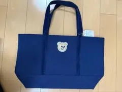 【新品未使用】フェイラー　オールドテディ　ワッペントートバッグ　大　ネイビー