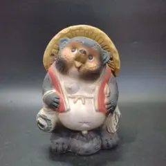 狸 置物 たぬき タヌキ オブジェ 焼物 和風置物 ディスプレイ 古民家