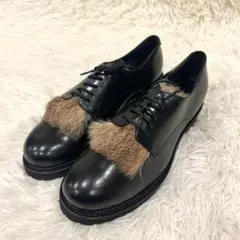 極美品 ルーカグロッシー ローファー ファー ブラック 36のサムネイル