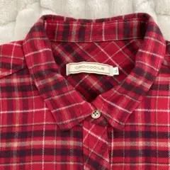 【お値下げ】 CROCODILE 赤チェック柄 長袖シャツ　LLサイズ