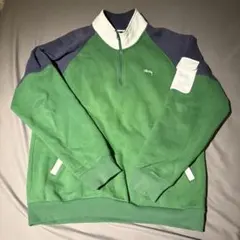 Stussy ハーフジップ トレーナー 緑