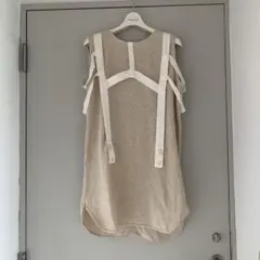 フミカウチダFUMIKAUCHIDAガータータンクトップ カーキベージュS