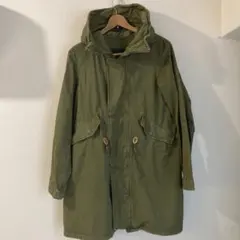 オリーブグリーン モッズコート フード付き