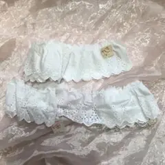 綿レースフリル白2m×2★手芸用