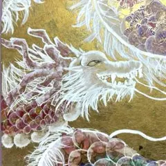 吉祥日本画 掛け軸 「花の龍王」 - メルカリ