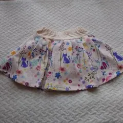 アナスイミニ　花猫　インパンつきスカート　ホワイト120