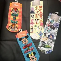 ディズニーキャラクターソックス 23-25cm 4足まとめ売り