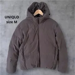 UNIQLO 유니클로 원활한 다운 파커 여성 M 브라운