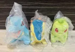 ポケモン 一番くじ ゼニガメ チコリータ ミズゴロウ ぬいぐるみ 3点