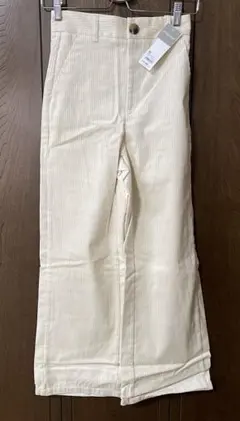 ★新品★ GU コーデュロイワイドパンツ XSオフホワイト　カジュアアイボリー