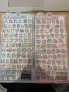 (正規品) bonbon drop シール アルファベット ひらがな 2点セット