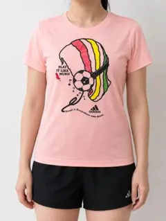 adidas PLAY IT LIKE MUSIC Tシャツ ピンク L