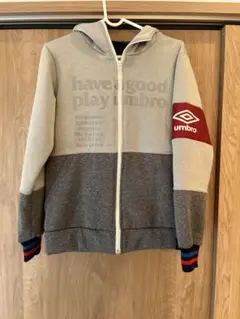 umbro フード付きジャケット グレー/ダークグレー