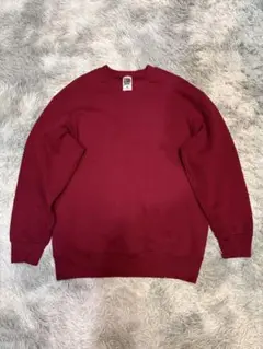 FRUIT OF THE LOOM ワインレッド トレーナー Lサイズ