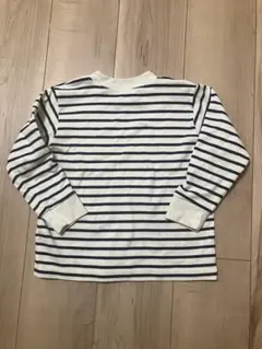 キッズ　無印良品　長袖カットソー ストライプ　110サイズ
