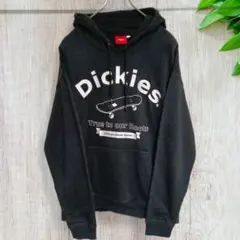 ディッキーズ 刺繍パーカー 綿 チャコールグレー XL