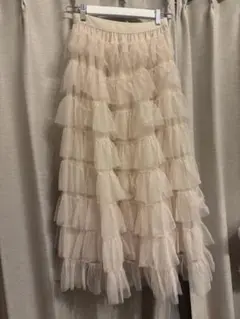 チュールスカート　ベージュ