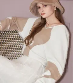 最終値下げ　エイミーイストワール ウェーブカラースウィッチニット