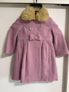キッズ用 ファー付き ピンク コート 女の子　100