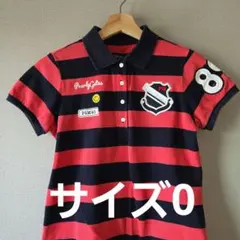 Pearly Gates ストライプ 半袖ポロシャツ　サイズ0