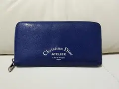 Christian Dior ATELIER 長財布　ラウンドファスナー　ネイビのサムネイル