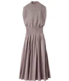 ニットベストコンビボリュームワンピース