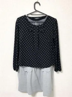 ポンポネット ジャンパースカート & 長袖トップス