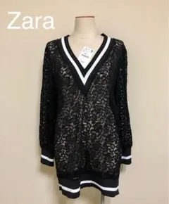 Zara 美品  シースルーメッシュトップス