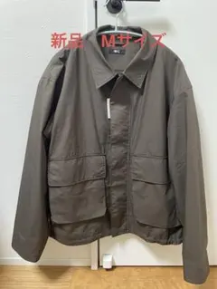 【新品】UNIQLO C コットンショートブルゾン ダークブラウン　M