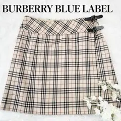 美品 BURBERRY BLUE LABEL ノバチェック ラップスカート 36