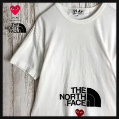 【限定コラボ】プレイコムデギャルソン×ノースフェイス☆両面ロゴ入りTシャツ