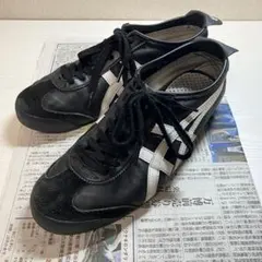 Onitsuka Tiger ブラック/ホワイトメキシコ66 サイズ26