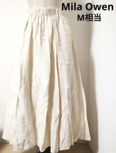 Mila Owen アイボリー ロング フレア スカート