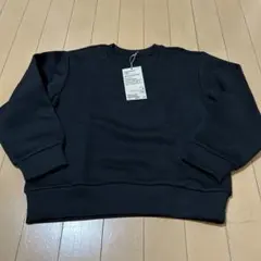 無印良品 二重編み スウェットシャツ ブラック 130のサムネイル