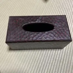 黒と赤の模様 ティッシュボックス 蓋付き