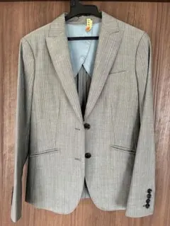 NEWYORKER グレー ストライプ ビジネススーツ上下