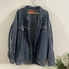 美品 しまむら ブルー デニムジャケット オーバーサイズ Lサイズ